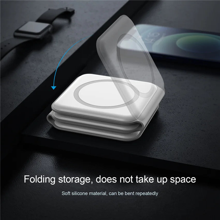 3-in-1 100W Wireless Charging Station – Magnetic Foldable Pad for iPhone 15/14/13/12, Apple Watch & AirPods