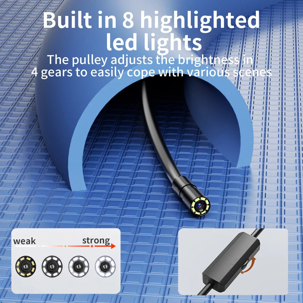 JCWHCAM IP68 Waterproof Endoscope Camera – HD 960P Inspection Camera for iPhone & iPad