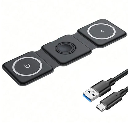 in-1 Foldable Fast Wireless Charger for iPhone 14/13/12 Series, AirPods 3/2 Pro & Apple Watch