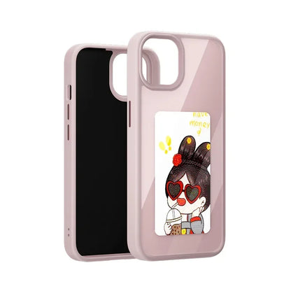 NFC Smart E-Ink Display iPhone Case – Customisable Photo & Design Projection Cover (iPhone 11–16 Pro Max)