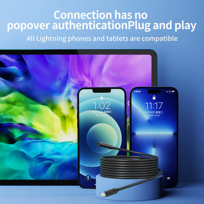 JCWHCAM IP68 Waterproof Endoscope Camera – HD 960P Inspection Camera for iPhone & iPad