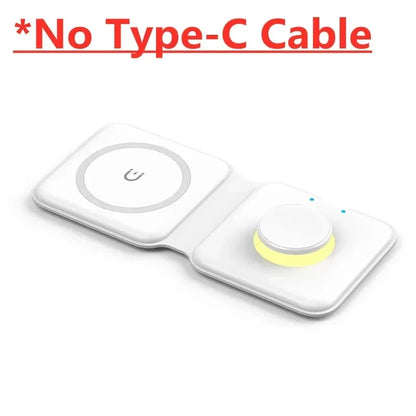 3-in-1 100W Wireless Charging Station – Magnetic Foldable Pad for iPhone 15/14/13/12, Apple Watch & AirPods