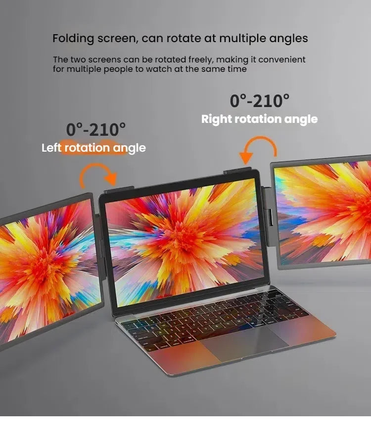 14" Portable Dual/Single Monitor – FHD IPS USB-C Laptop Screen Extender for Trading, Programming & Gaming