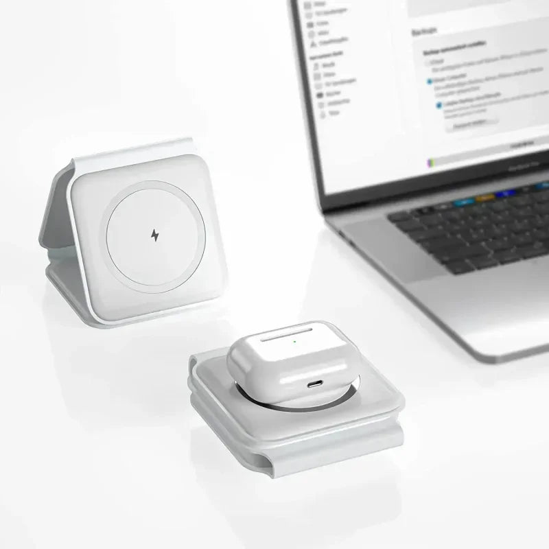 Maerknon 3-in-1 Magnetic Wireless Charger – Foldable Fast Charging Dock for iPhone, Apple Watch & AirPods