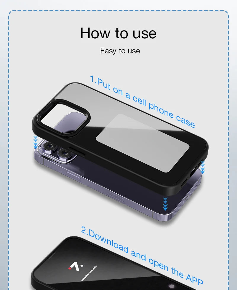 NFC Smart E-Ink Display iPhone Case – Customisable Photo & Design Projection Cover (iPhone 11–16 Pro Max)