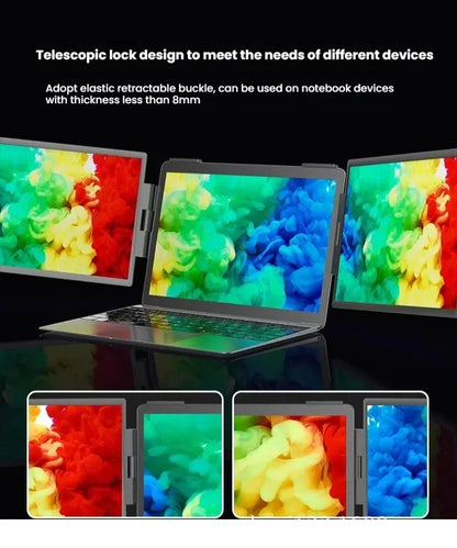 14" Portable Dual/Single Monitor – FHD IPS USB-C Laptop Screen Extender for Trading, Programming & Gaming