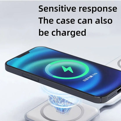 Maerknon 3-in-1 Magnetic Wireless Charger – Foldable Fast Charging Dock for iPhone, Apple Watch & AirPods