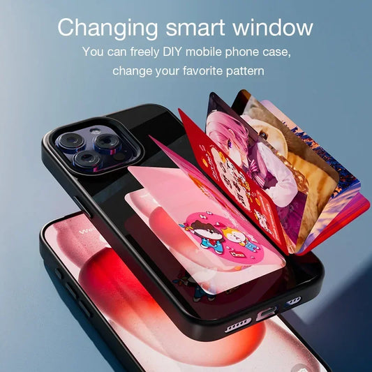 NFC Smart E-Ink Display iPhone Case – Customisable Photo & Design Projection Cover (iPhone 11–16 Pro Max)